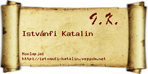 Istvánfi Katalin névjegykártya